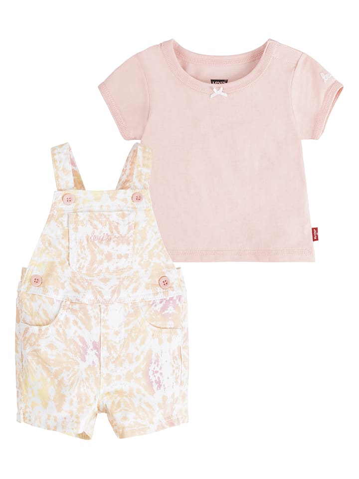 Levi's Kids 2-częściowy zestaw w kolorze jasnoróżowo-beżowym rozmiar: 74