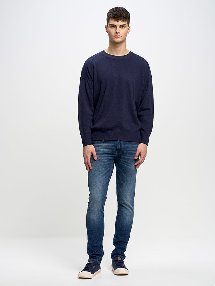 BIG STAR Sweter w kolorze granatowym rozmiar: M
