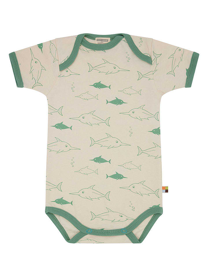 loud + proud Body w kolorze kremowo-zielonym rozmiar: 86/92