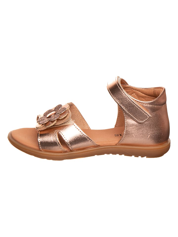 kmins Skórzane sandały "Kmins" w kolorze złotym rozmiar: 28