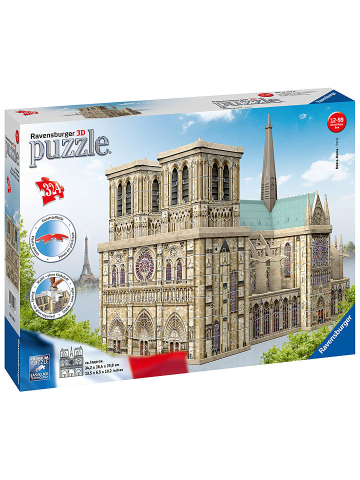 Ravensburger 324-częściowe puzzle 3D "Notre Dame" - 12+ rozmiar: onesize