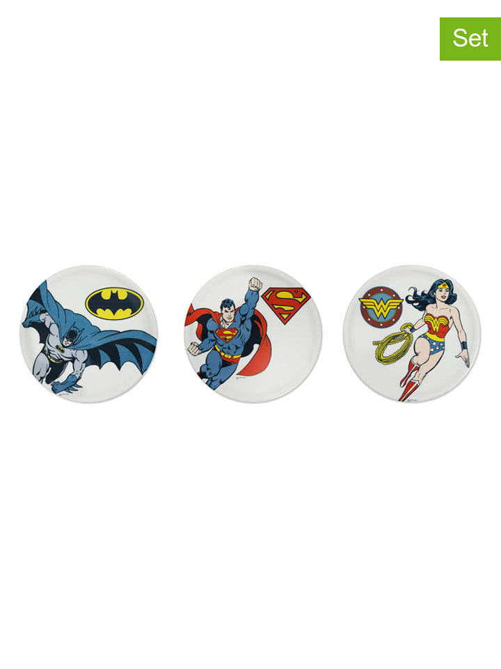 Trendy Kitchen by EXCÉLSA Talerze (6 szt.) w kolorze niebiesko-żółto-czerwonym do pizzy - Ø 30,5 cm rozmiar: onesize