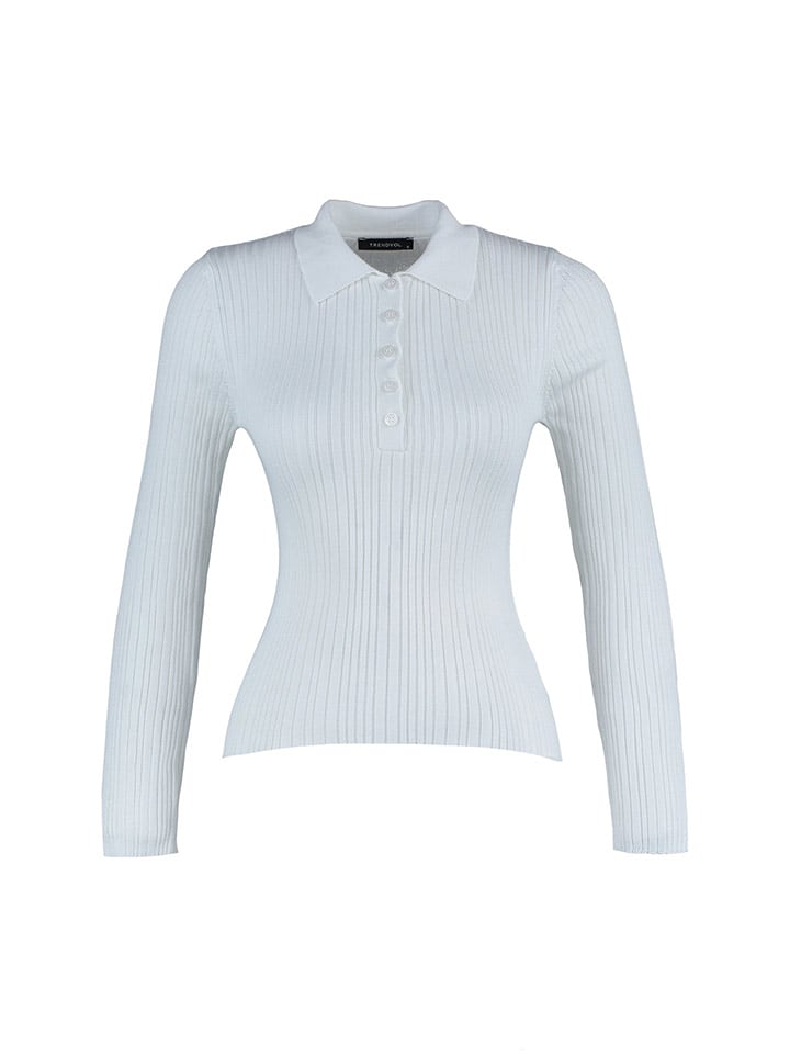 trendyol Koszulka polo w kolorze białym rozmiar: L