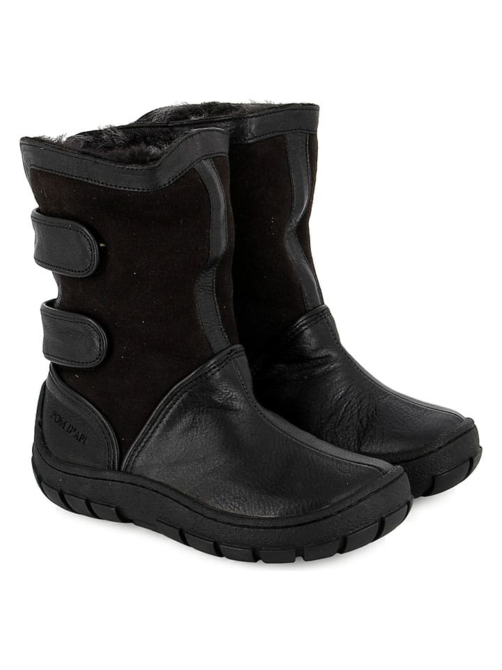 Pom D'api Skórzane botki w kolorze czarnym rozmiar: 30