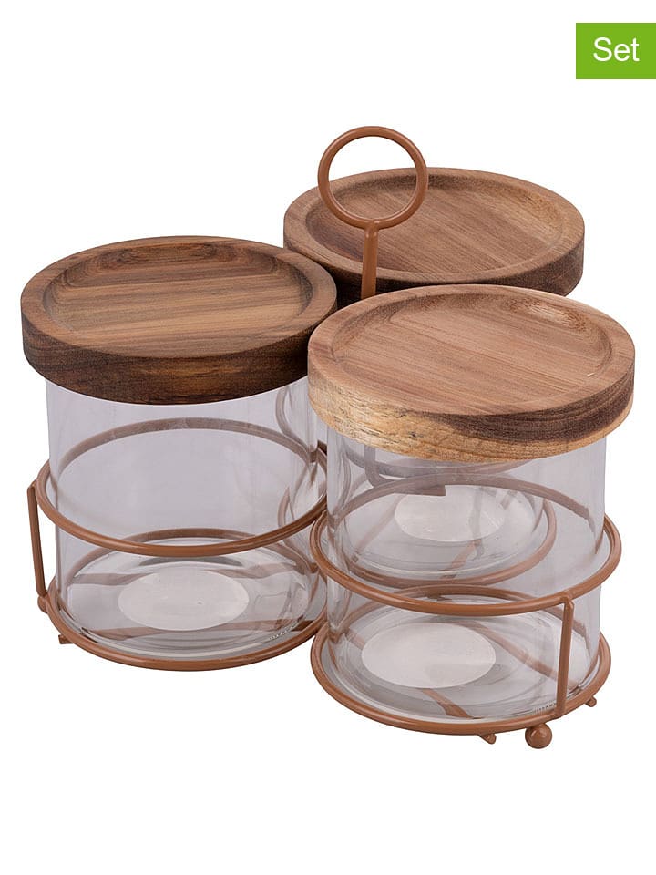 Villa d´Este 4-częściowy zestaw "Toni" w kolorze brązowym - 390 ml rozmiar: onesize