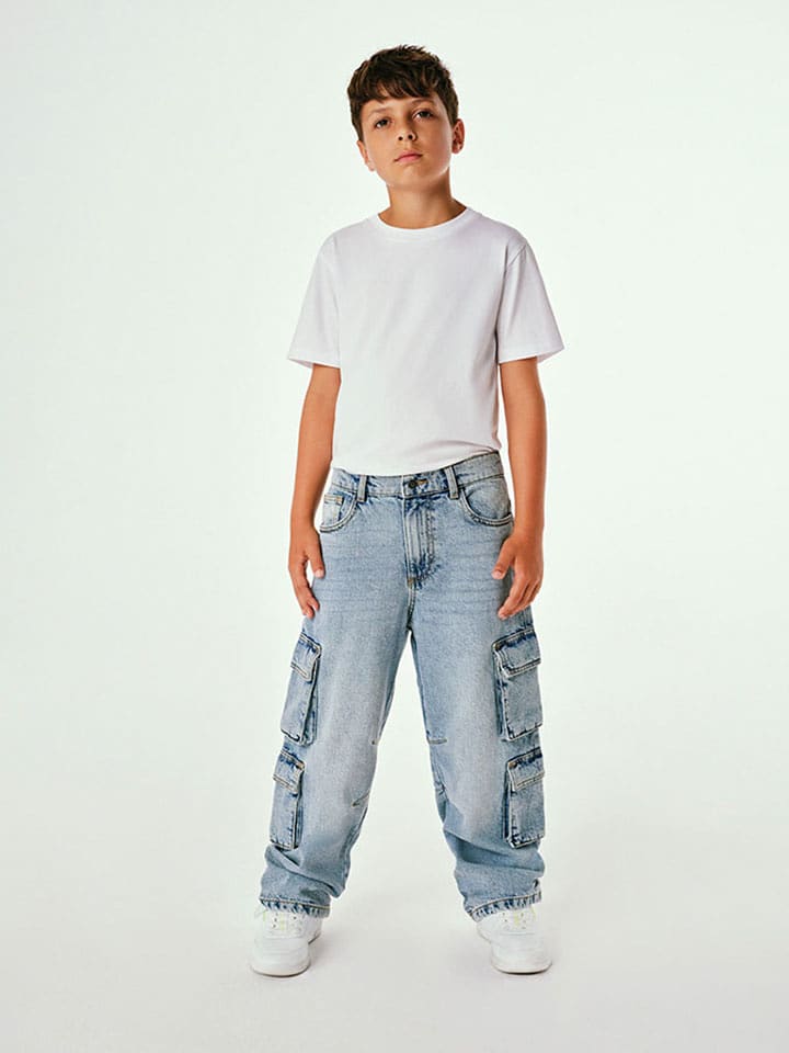 COOL CLUB Bojówki dżinsowe w kolorze błękitnym rozmiar: 146