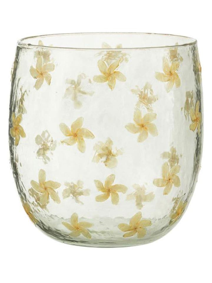 J Line Świecznik w kolorze żółtym - wys. 20 x Ø 19 cm rozmiar: onesize