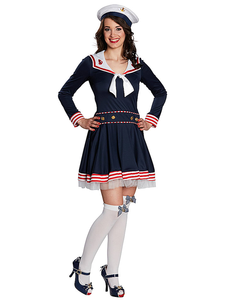 Rubie`s Sukienka kostiumowa "Matrosin" w kolorze granatowym rozmiar: 42