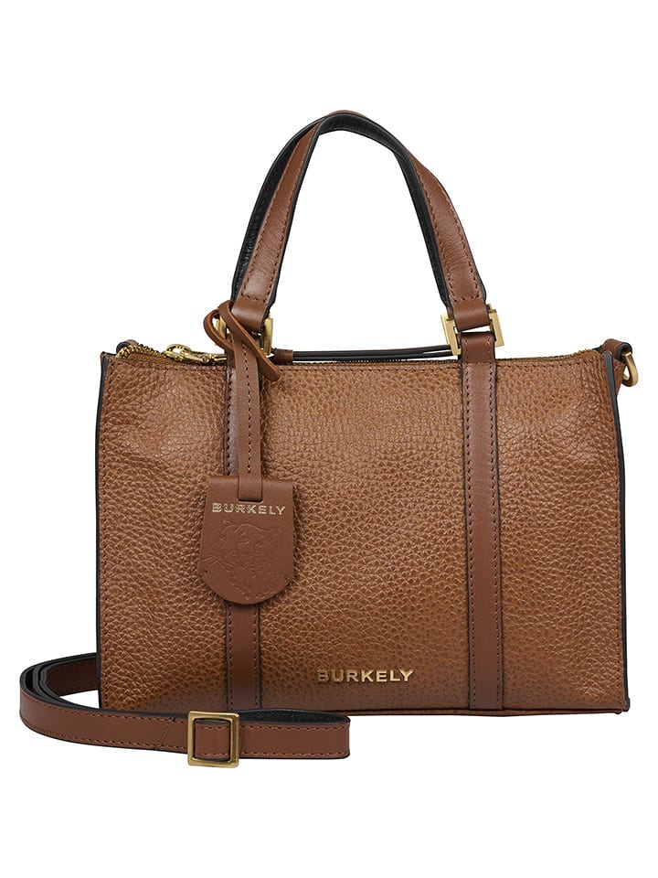 Burkely Skórzana torebka w kolorze jasnobrązowym - 23 x 15 x 6 cm rozmiar: onesize