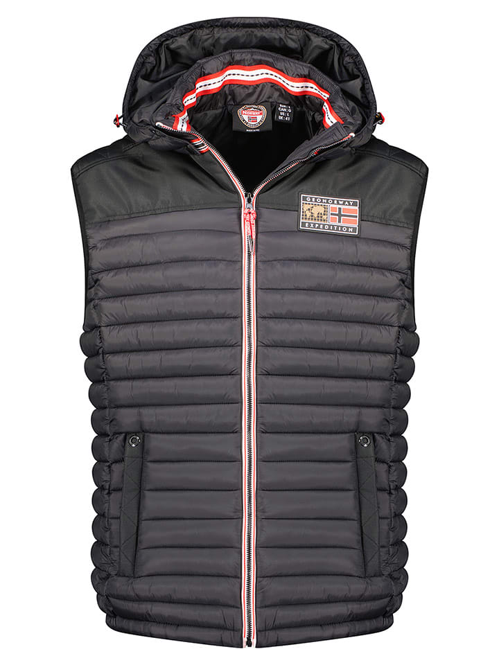 Geographical Norway Kamizelka pikowana "Vadalmo" w kolorze czarnym rozmiar: XL