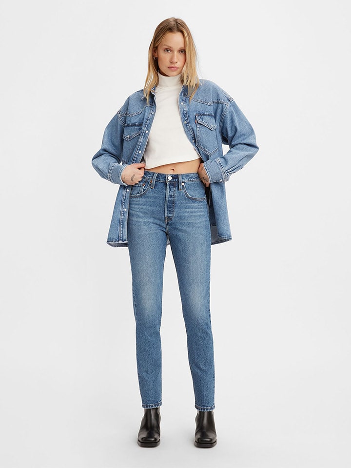 Levi's Dżinsy "501" - Skinny fit - w kolorze niebieskim rozmiar: W31/L28