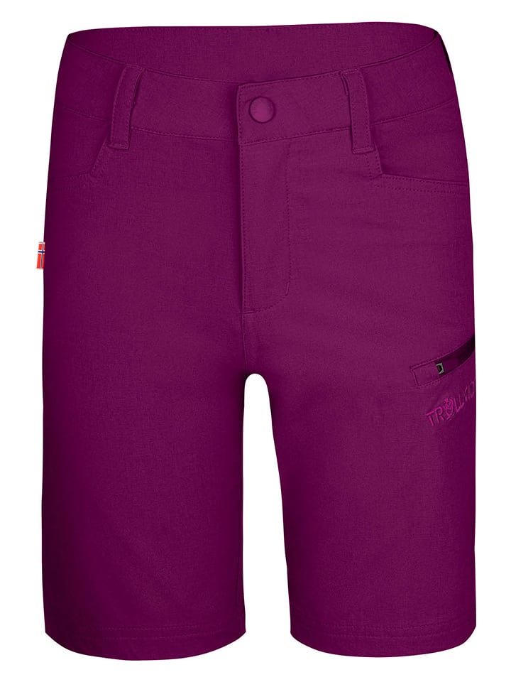 Trollkids Szorty softshellowe "Haugesund" w kolorze fioletowym rozmiar: 128