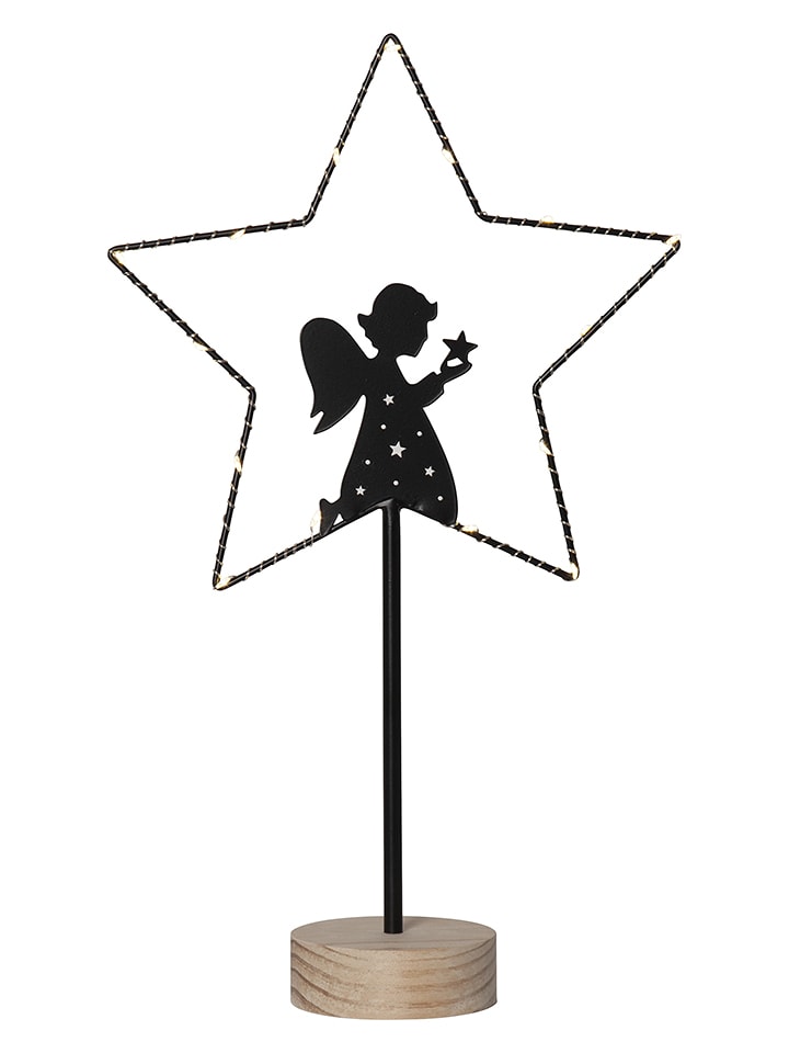 STAR Trading Lampa stojąca LED "Glimta" w kolorze jasnobrązowo-czarnym - wys. 42 cm rozmiar: onesize