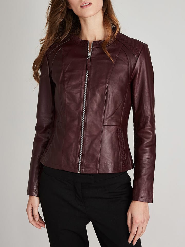 Isaco und Kawa Skórzana kurtka w kolorze bordowym rozmiar: 34