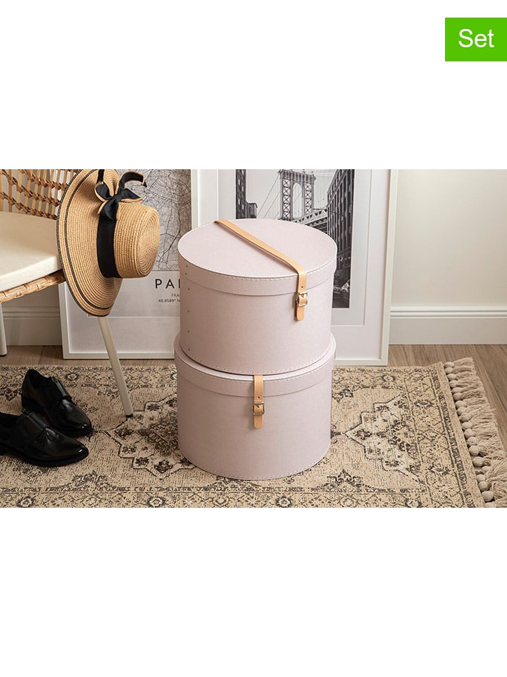 BigsoBox Pudełka (2 szt.) "Rut" w kolorze jasnoróżowym rozmiar: onesize