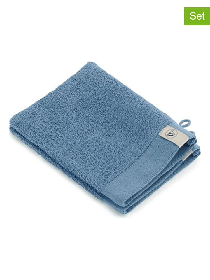 Walra Myjki (2 szt.) "Soft Cotton" w kolorze morskim rozmiar: 16x21 cm
