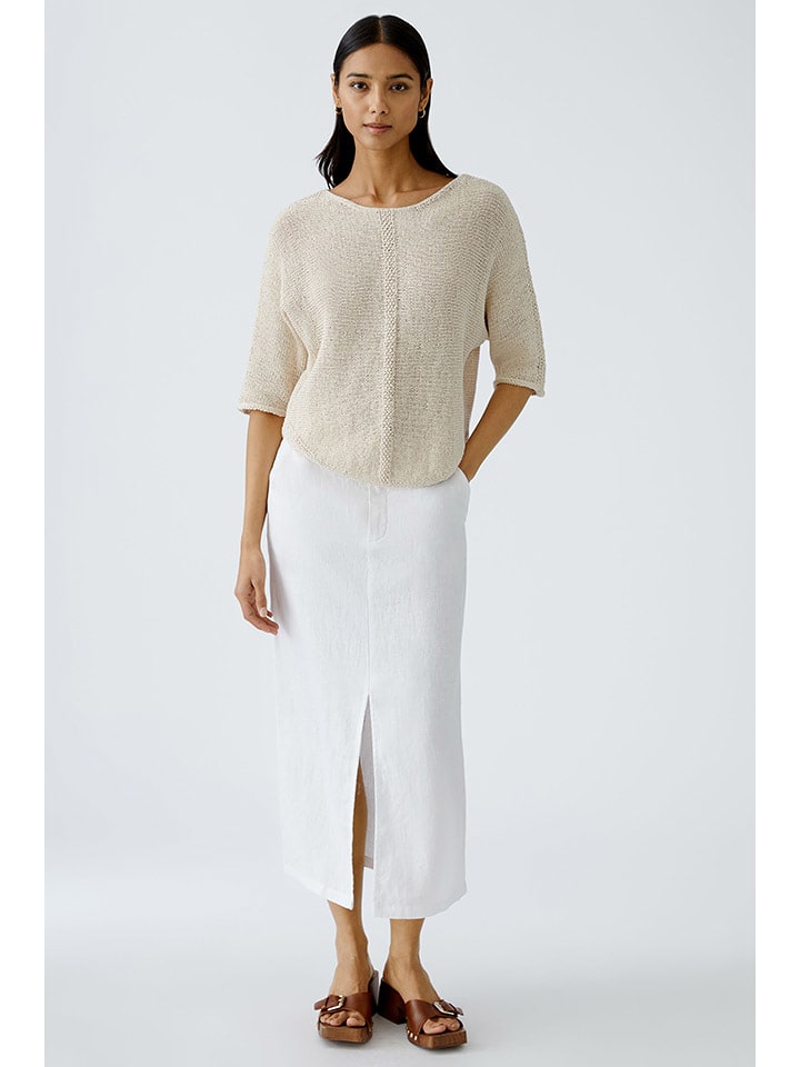 Oui Sweter w kolorze beżowym rozmiar: 42