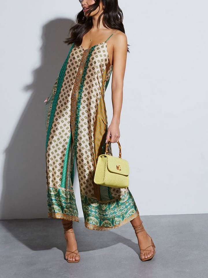 Milan Kiss Kombinezon w kolorze zielonym ze wzorem rozmiar: L