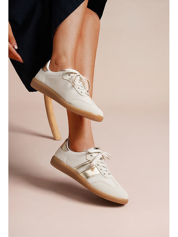 Foreverfolie Sneakersy w kolorze złoto-szarym rozmiar: 36