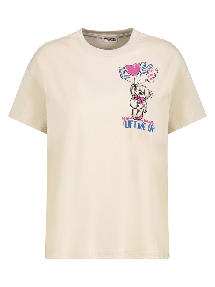 Sublevel Koszulka w kolorze beżowym rozmiar: L