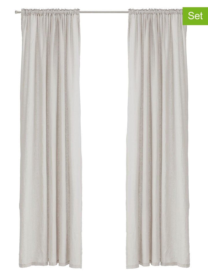 Ellos Home Firanki (2 szt.) "Beata" w kolorze szarym rozmiar: 250 cm