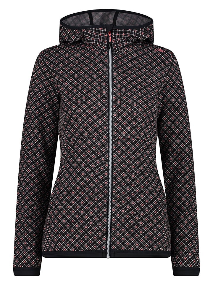 CMP Kurtka polarowa w kolorze czarnym ze wzorem rozmiar: 44