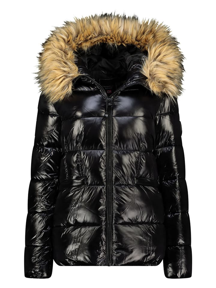 Geographical Norway Kurtka pikowana "Dolska" w kolorze czarnym rozmiar: M