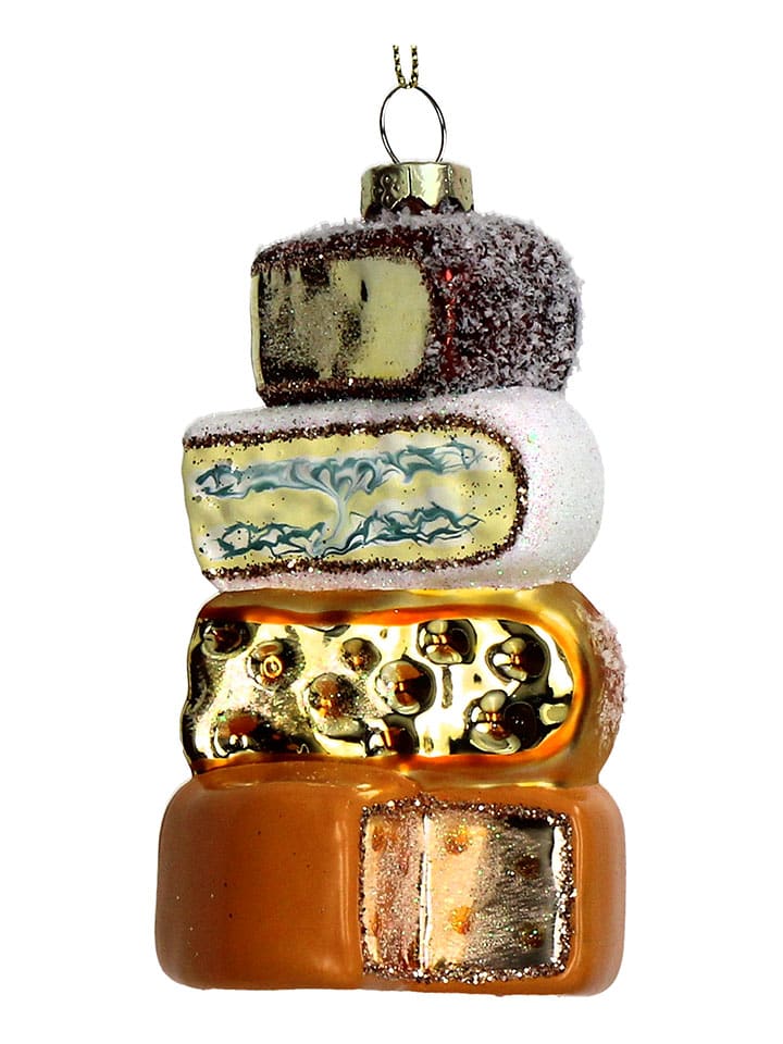 Kersten Ozdoba choinkowa "Cheese" ze wzorem - wys. 11,5 cm rozmiar: onesize