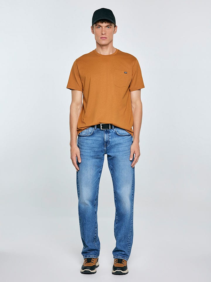 BIG STAR Koszulka "Carbon" w kolorze jasnobrązowym rozmiar: M