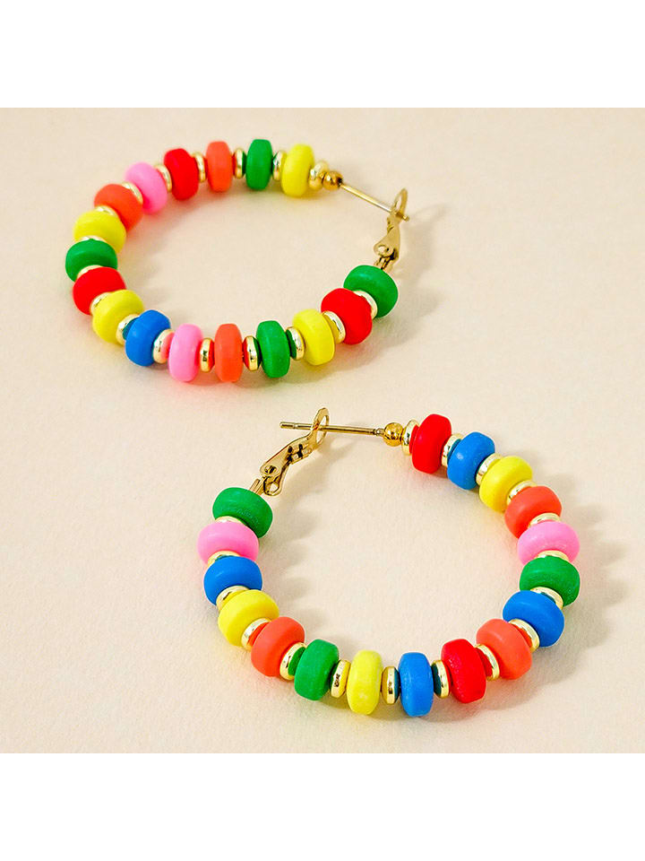 LA CHIQUITA Pozłacane kolczyki-kreole "Chicos Steel" rozmiar: onesize