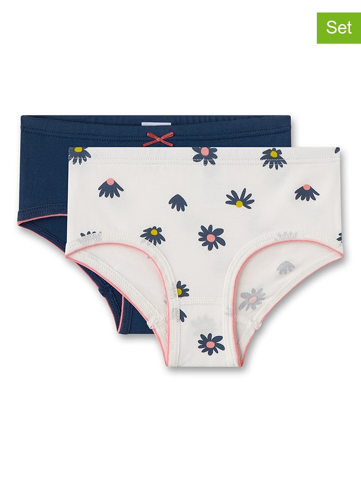 Sanetta Majtki (2 pary) w kolorze biało-granatowym rozmiar: 92