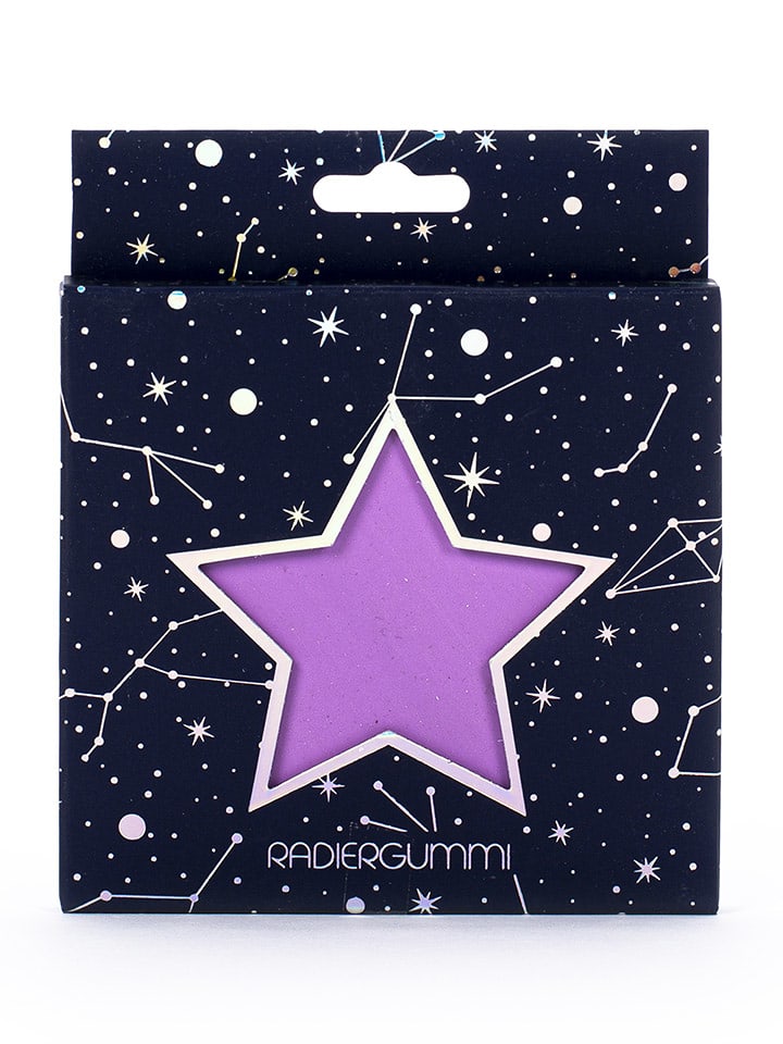 Tri-Coastal Design Gumka "Star" w kolorze fioletowym do zmazywania - 10,5 x 10,5 cm rozmiar: onesize