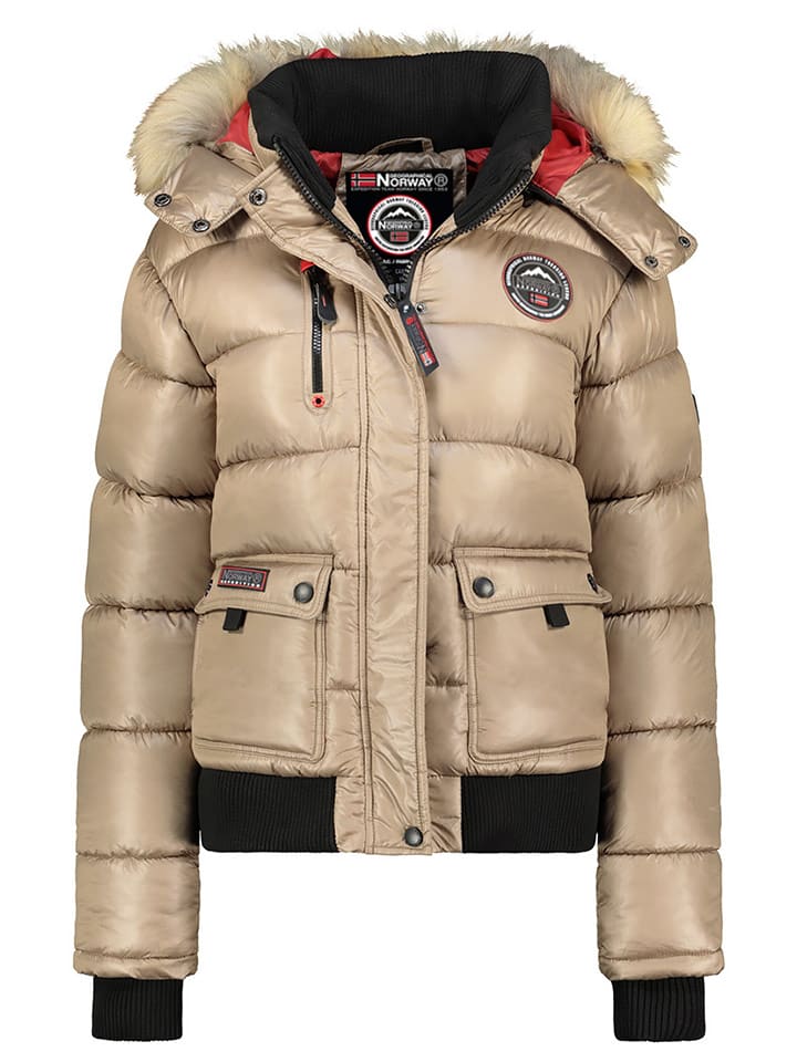 Geographical Norway Kurtka zimowa "Bugs" w kolorze beżowym rozmiar: S