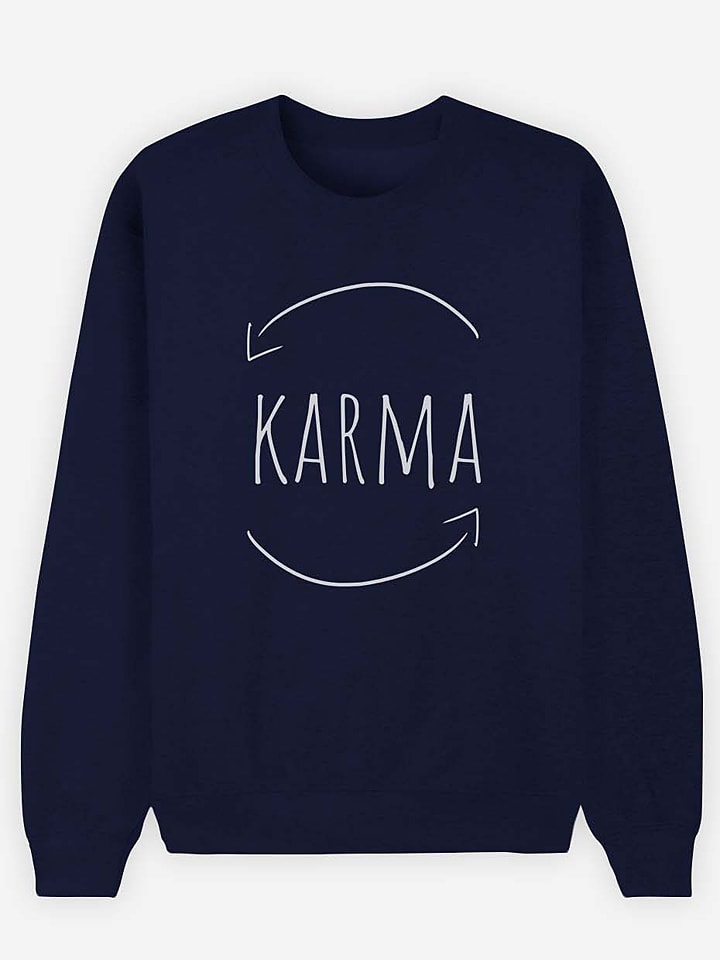 WOOOP Bluza "Karma" w kolorze granatowym rozmiar: L