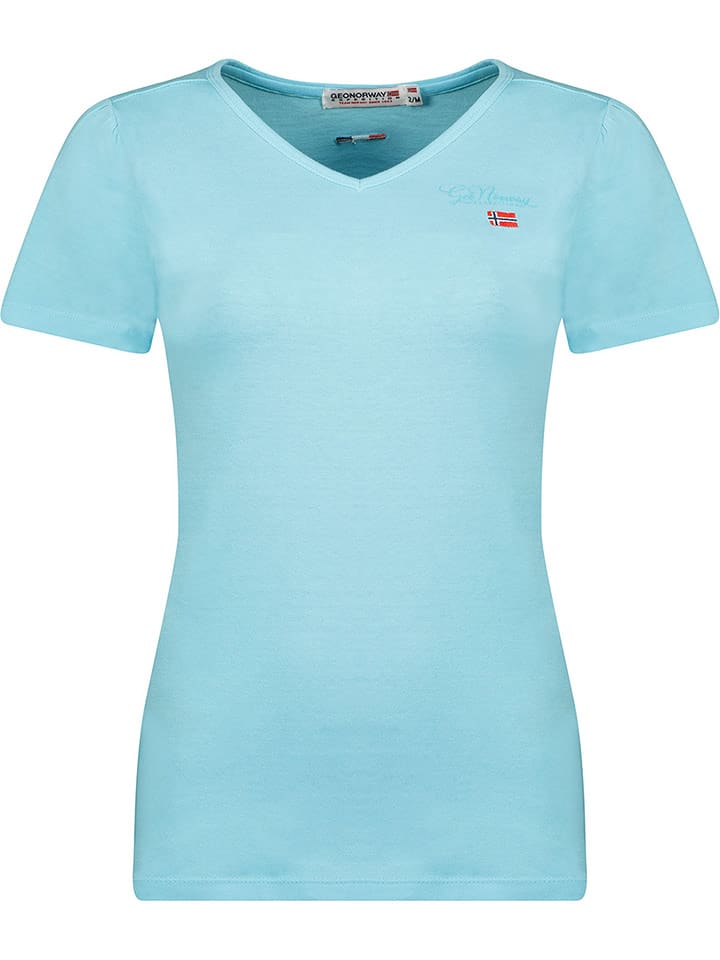 Geographical Norway Koszulka "Jelodie" w kolorze błękitnym rozmiar: XXL