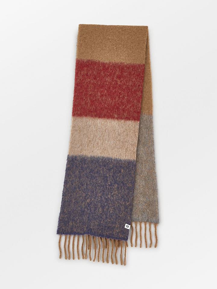 Becksöndergaard Szal w kolorze karmelowo-bordowo-granatowym - 200 x 35 cm rozmiar: onesize