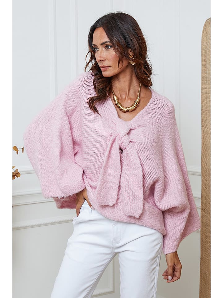 So Cachemire Sweter "Chiwel" w kolorze jasnoróżowym rozmiar: XL