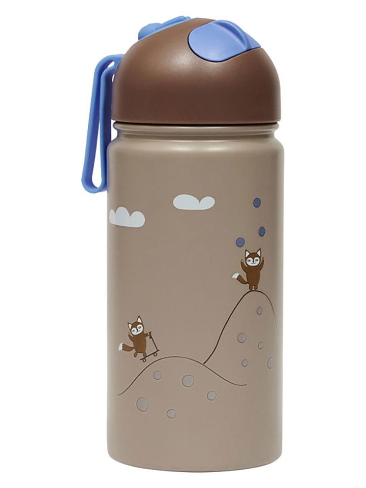OYOY mini Butelka termiczna "Friends in the Forest" w kolorze brązowym - 360 ml rozmiar: onesize