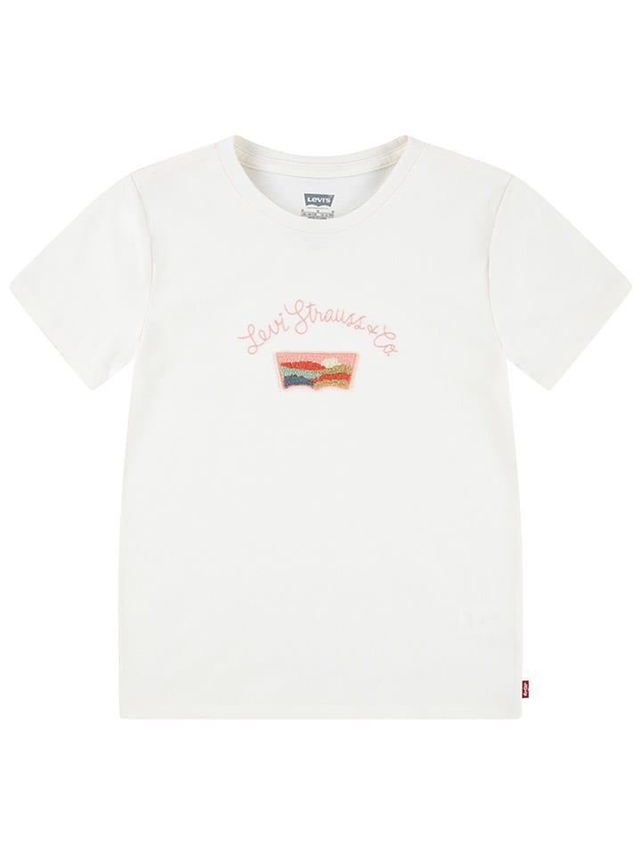 Levi's Kids Koszulka w kolorze białym ze wzorem rozmiar: 158