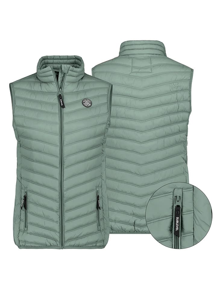 Sublevel Kamizelka pikowana w kolorze zielonym rozmiar: M