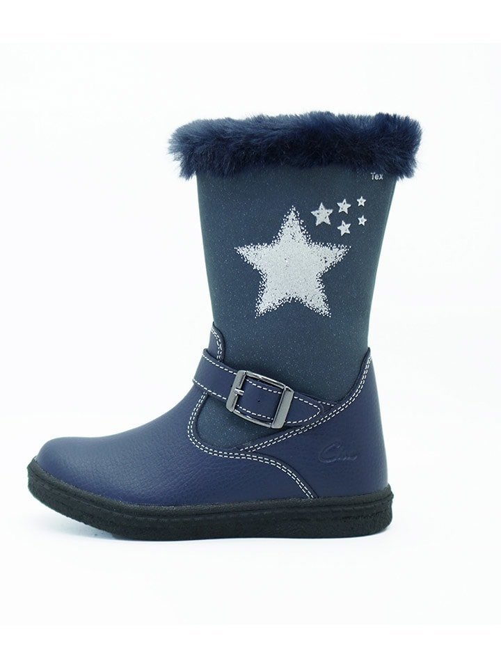 Ciao Skórzane kozaki w kolorze niebieskim rozmiar: 27