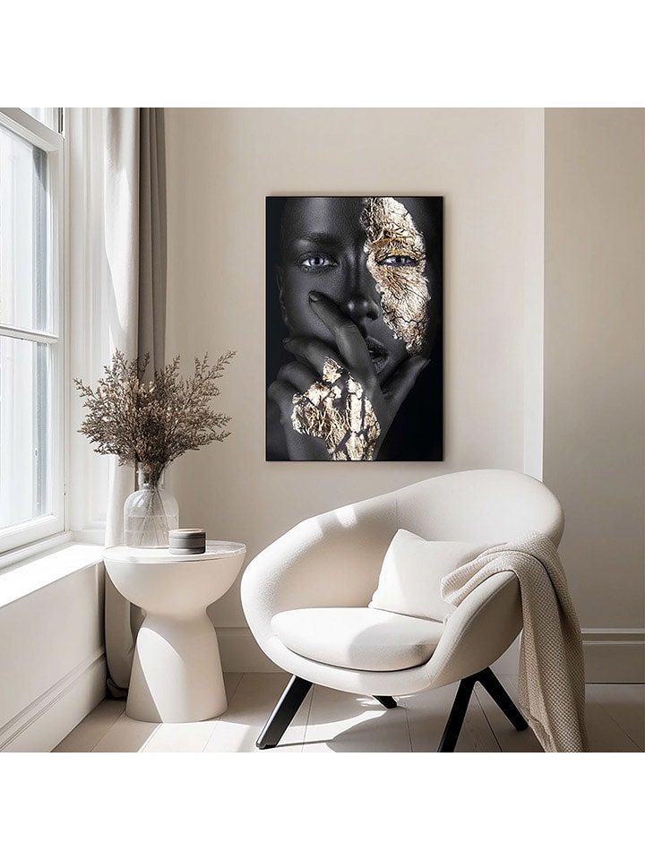 Orangewallz Druk artystyczny "Gold Touch Hand" rozmiar: 60x90 cm