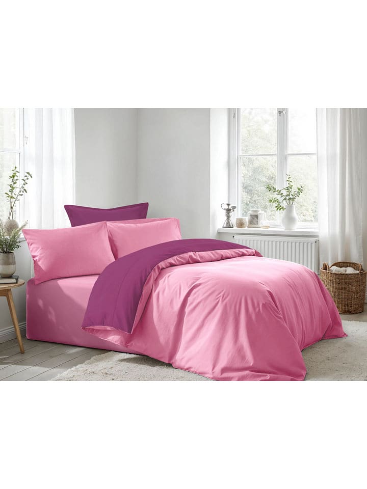 Mijolnir Komplet pościeli renforcé w kolorze różowym rozmiar: 200x200 cm