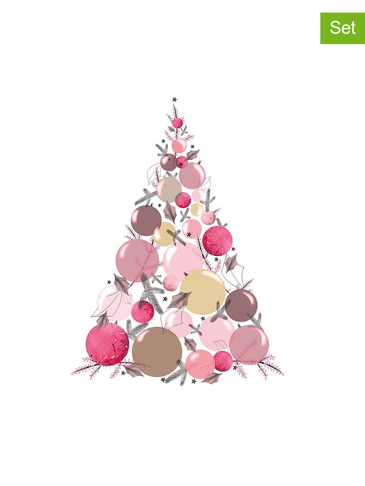 ppd Serwetki (40 szt.) "Very Merry" w kolorze jasnoróżowo-jasnobrązowym rozmiar: onesize