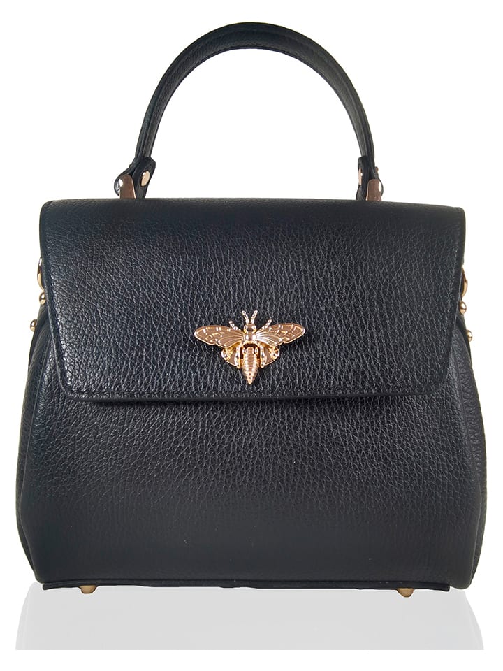 ORE10 Skórzana torebka "Liman" w kolorze czarnym - 22 x 22 x 12 cm rozmiar: onesize