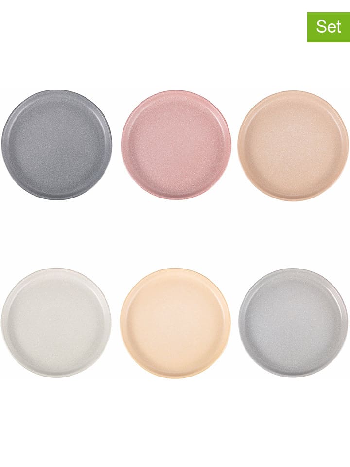 Villa d´Este Talerze (6 szt.) w różnych kolorach do sałatki - Ø 21,6 cm rozmiar: onesize