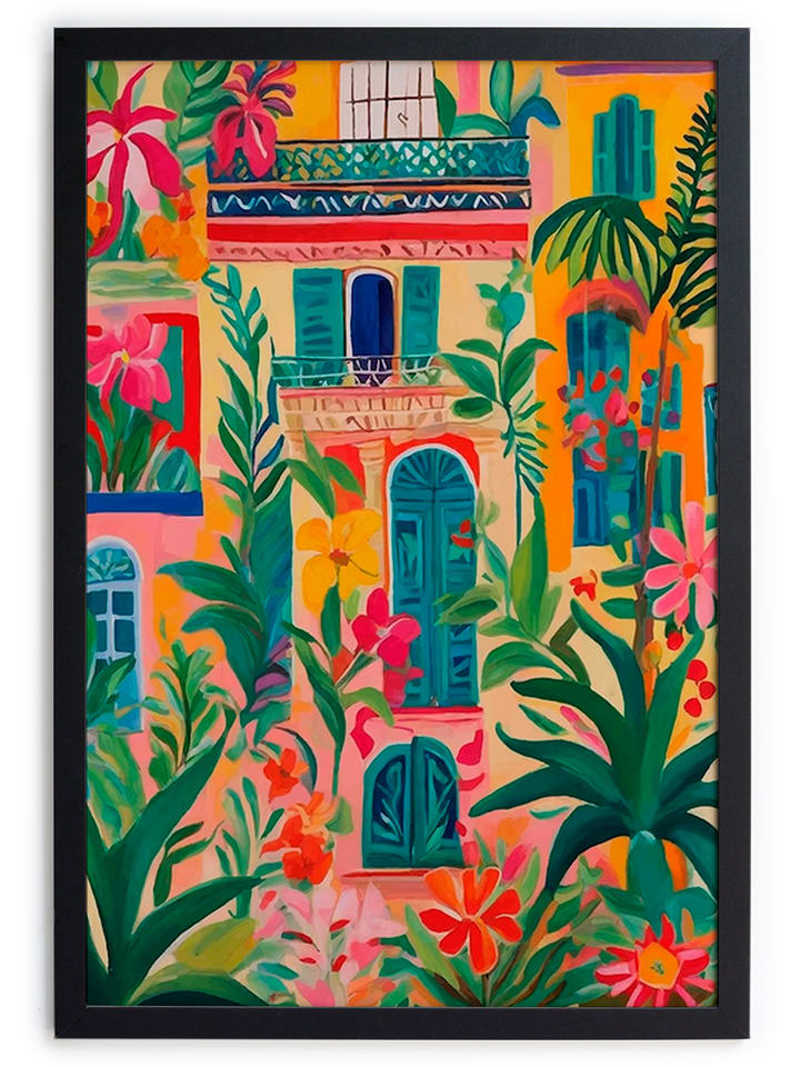 Madre Selva Druk artystyczny "Colorful City" w ramce - 40 x 30 cm rozmiar: onesize