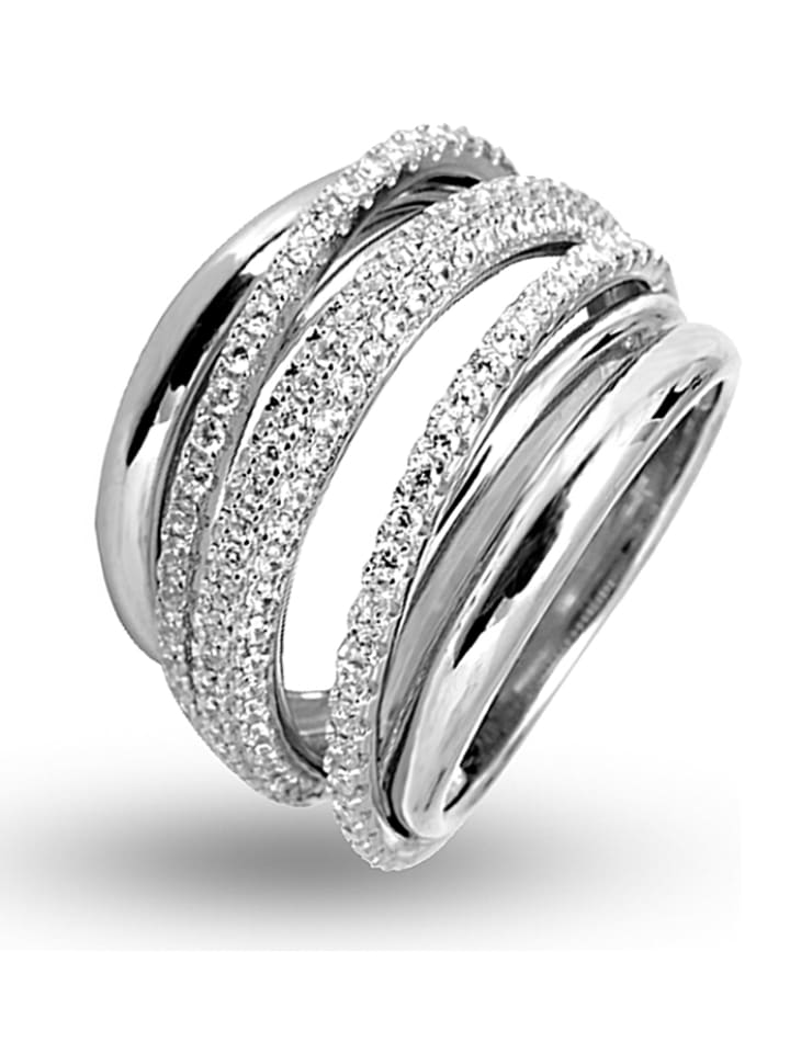 DI GIORGIO Srebrny pierścionek z cyrkoniami rozmiar: 52