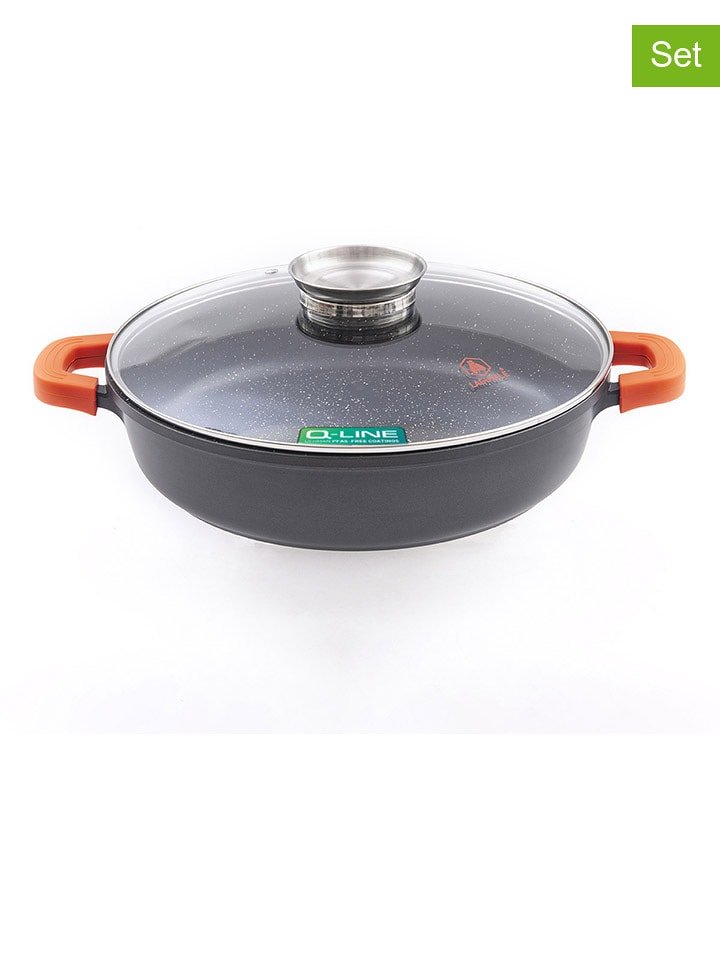 Laguiole 2-częściowy zestaw "Greblon" w kolorze szarym - Ø 32 cm rozmiar: onesize