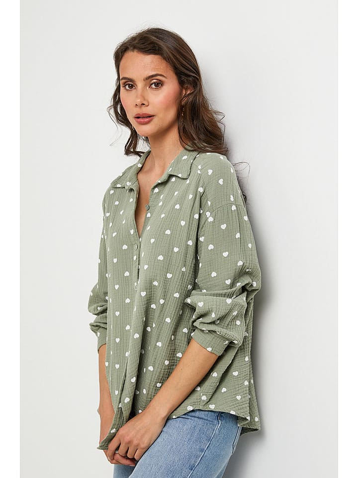 Lin Passion Koszula w kolorze khaki rozmiar: 40/42